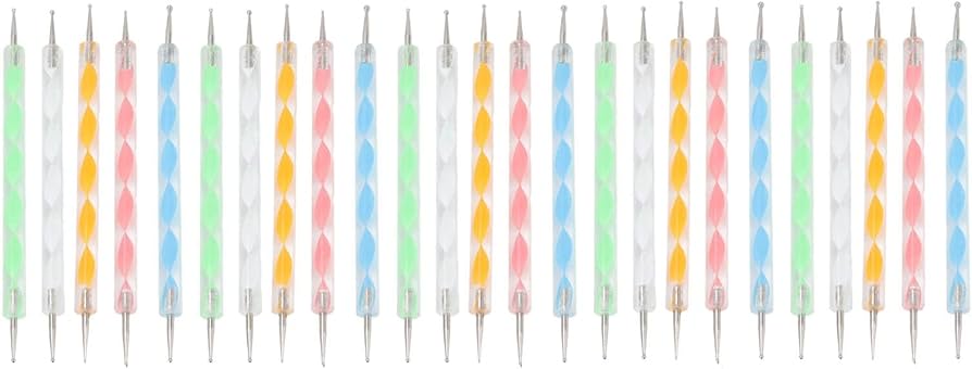 ネイルアート用ドットペン ネイルデザイン用 ネイル学習者や専門家に スタイリッシュ ネイルドット筆セット 25本セット